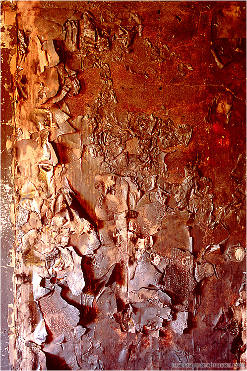 Fire Damage: Calgary, AB, Canada (2007-00-00) - Abstract fine art photograph of a burnt, blistered wall inside a fire-damaged house