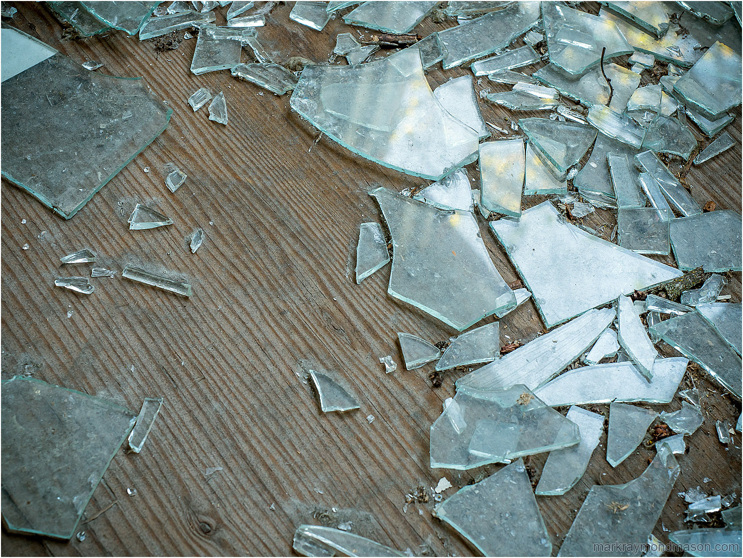 Plywood Floor, Shattered Glass, Highlights: Near Chase, BC - Mark Raymond  Mason Fine Art Photography