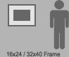 6 foot figure with 16x24 print in 32x40 frame Sample photographic print: 16x24
