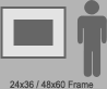 6 foot figure with 24x36 print in 48x60 frame Sample photographic print: 24x36